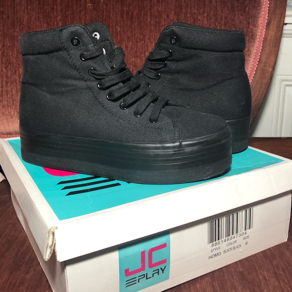 Jeffrey Campbell Black HOMG Platform Sneaker